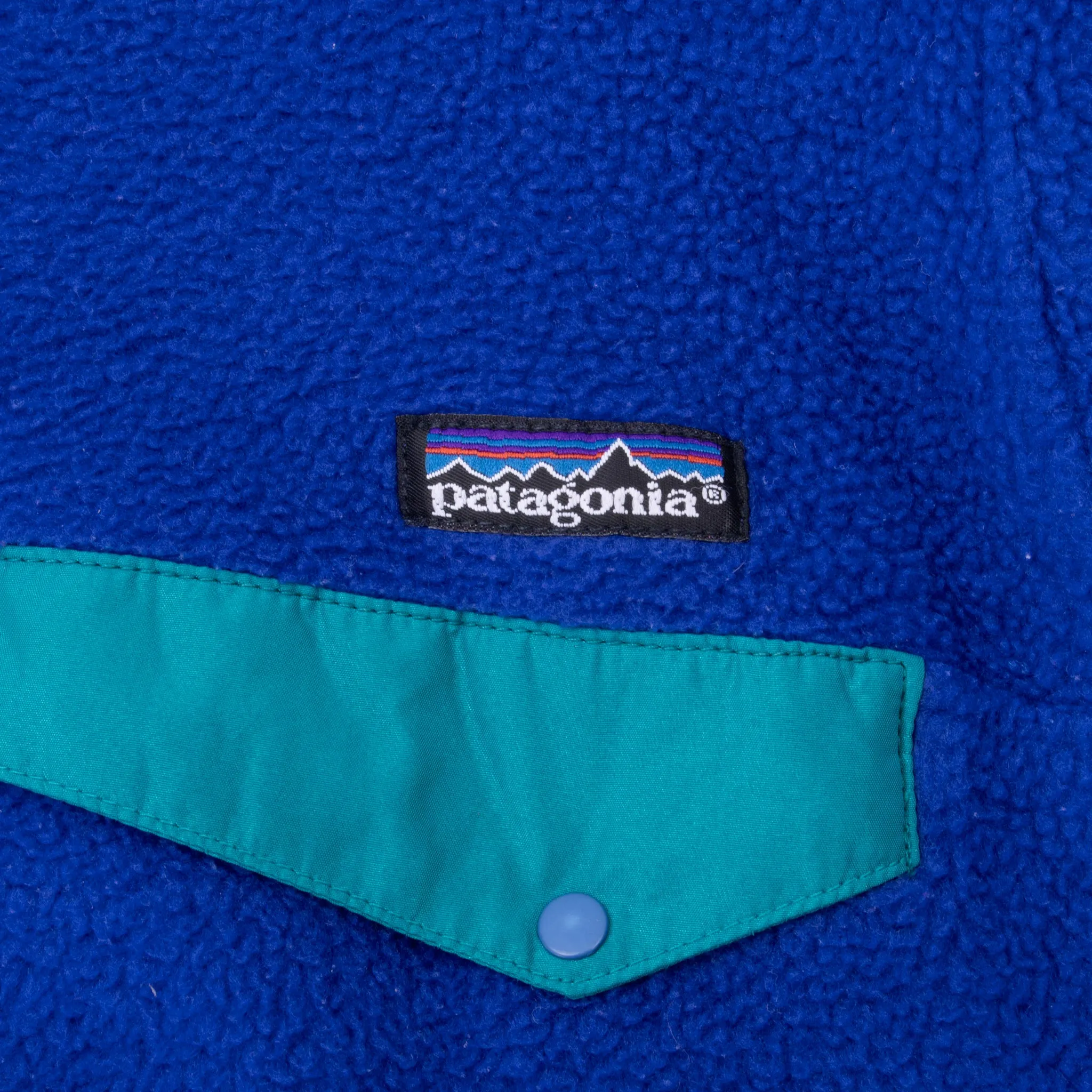 VINTAGE PATAGONIA BLUE SNAP T FLEECE PULLOVER JACKET 1990S SMALL