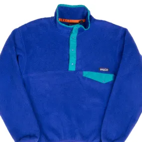 VINTAGE PATAGONIA BLUE SNAP T FLEECE PULLOVER JACKET 1990S SMALL