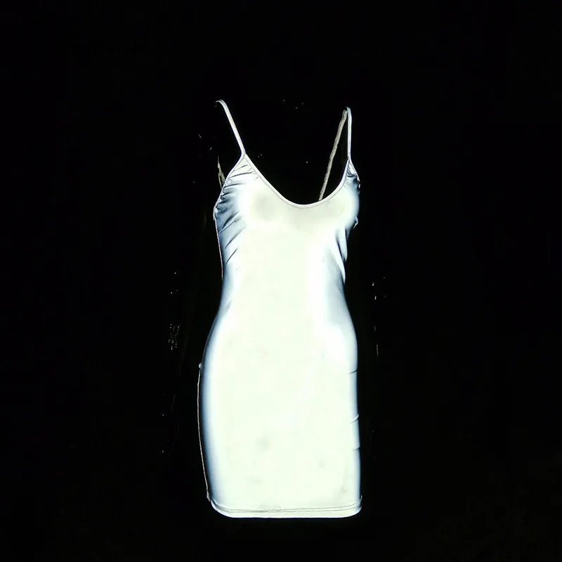 Women's Summer Casual Sheath Reflective V-Neck Dress