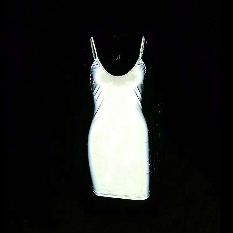 Women's Summer Casual Sheath Reflective V-Neck Dress