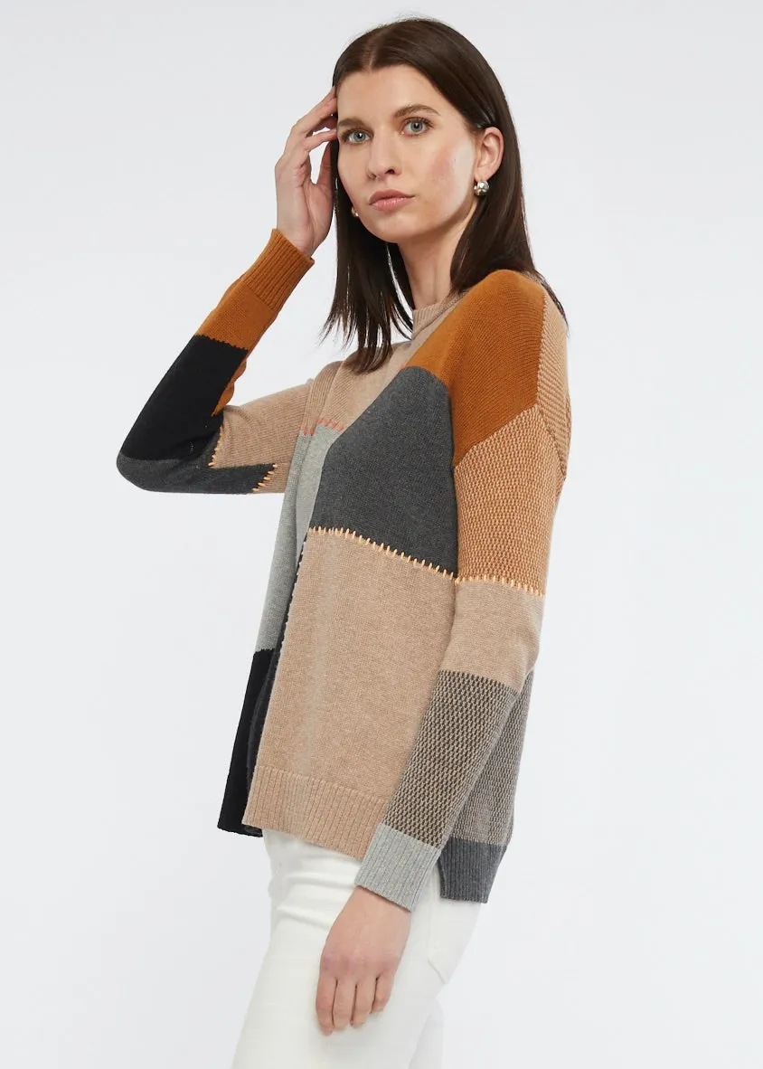 Zacket & Plover '6121 Patchwork Sweater' - Birch